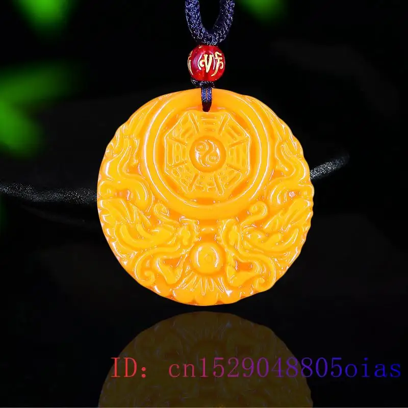 Men Accessories To Gift - Yellow Jade Dragon Pendant Gifts Men