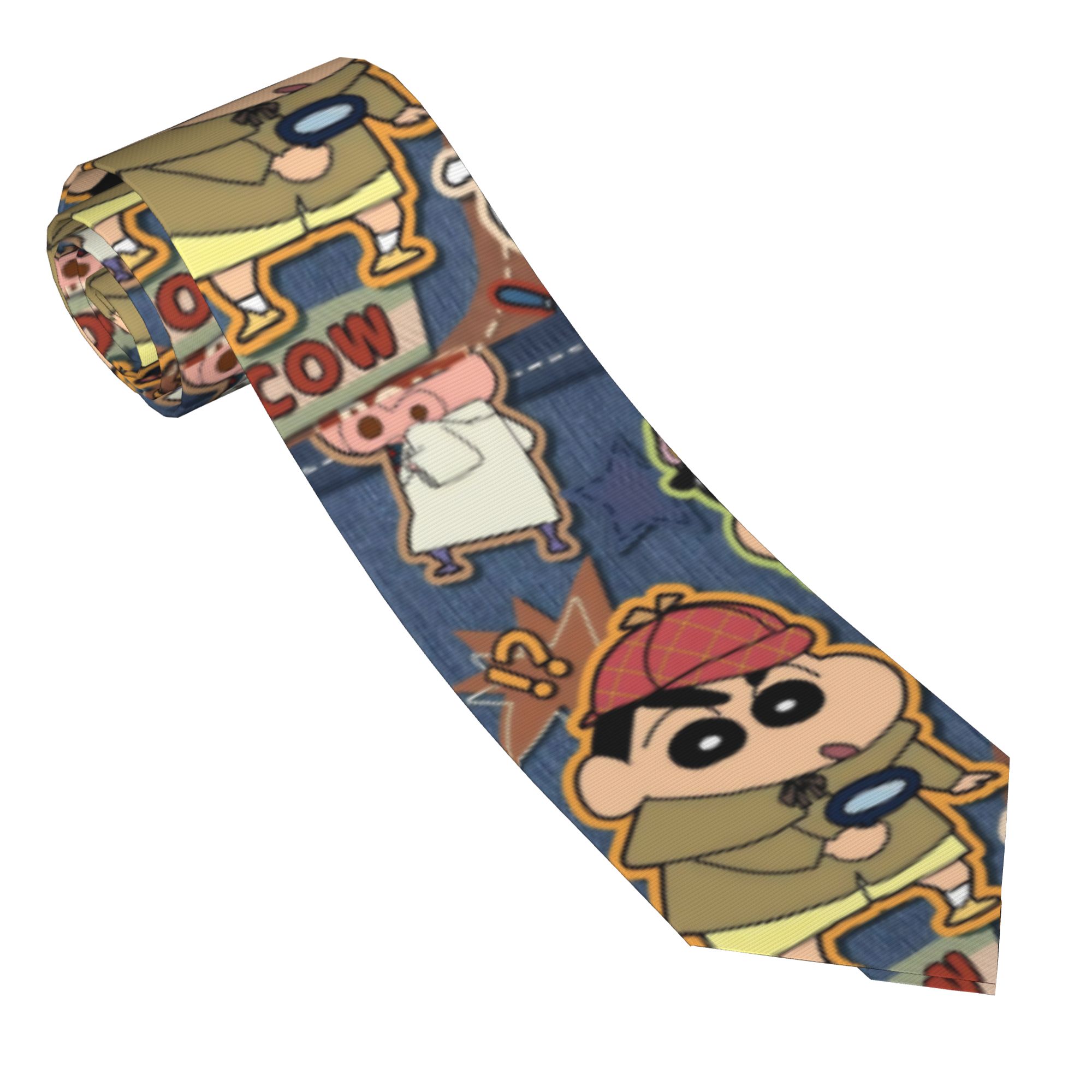 Men'S Accessories In The 90S - Detective Shinchans 90s Cartoon Neckties Men