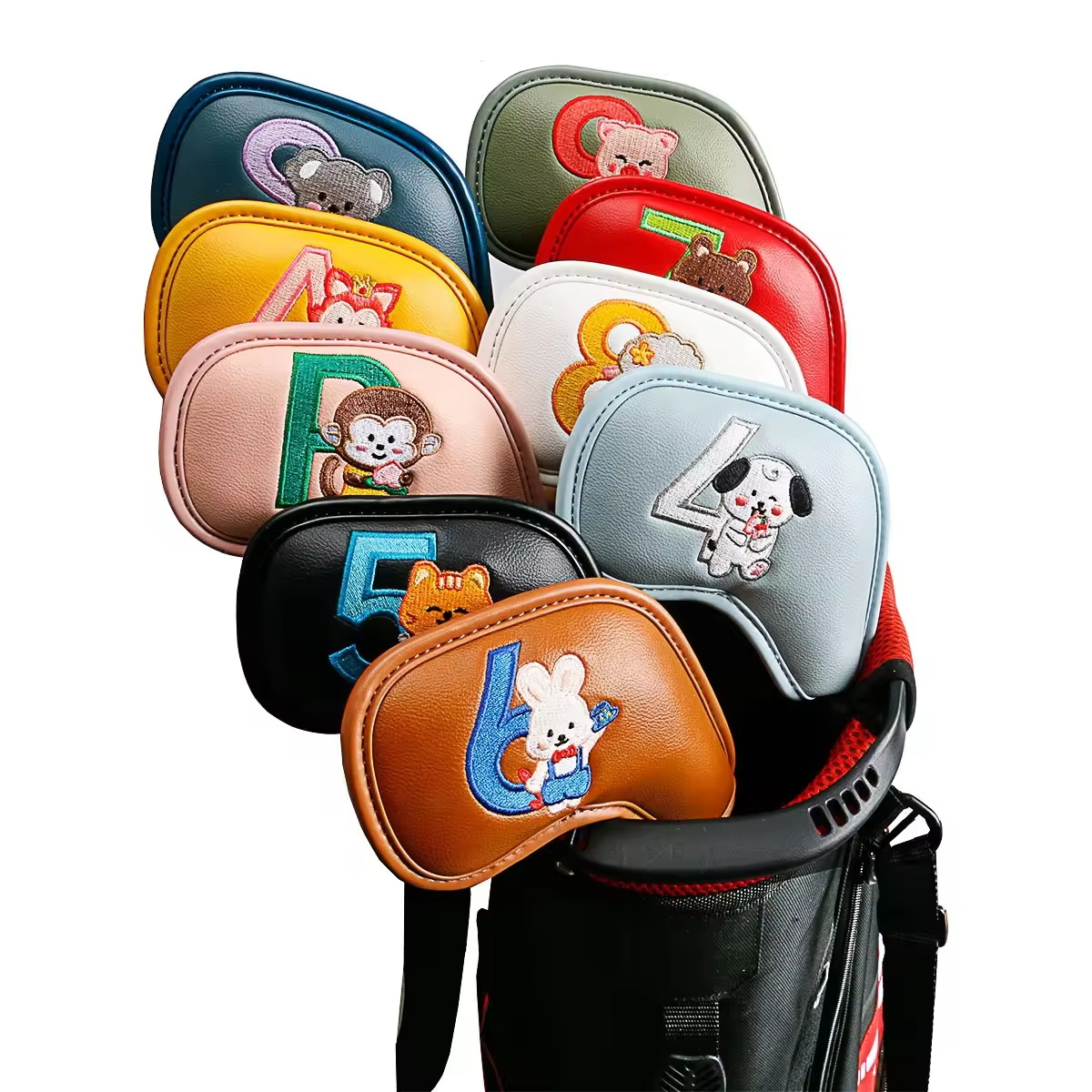 Men Accessories To Gift - 9Pcs Cute Cartoon Animal Golf Iron