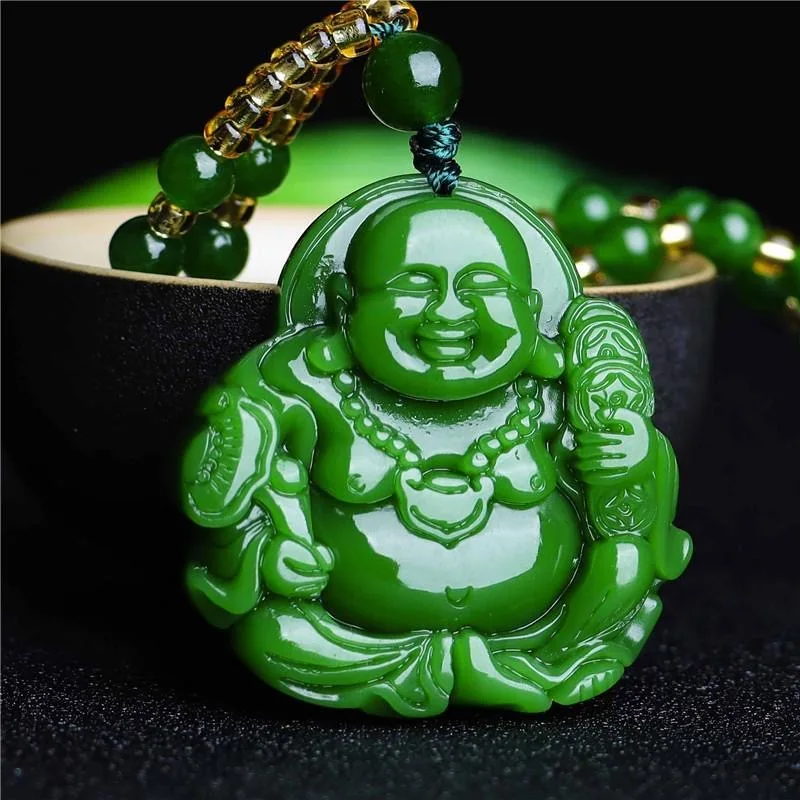 Chinese Green Jade Maitreya Bu - Men'S Vegan Accessories recension och pris