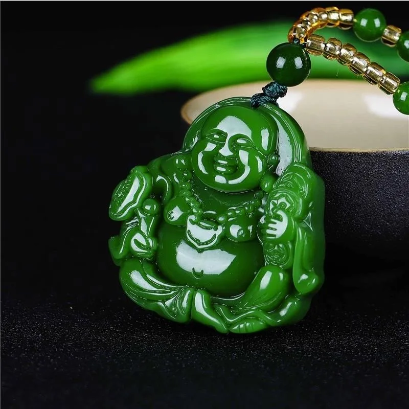 Chinese Green Jade Maitreya Bu - Men'S Vegan Accessories recension och pris