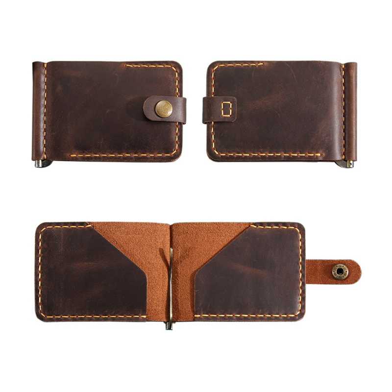 Crazy Horse Leather Money Clip - Money Clip Slim recension och pris