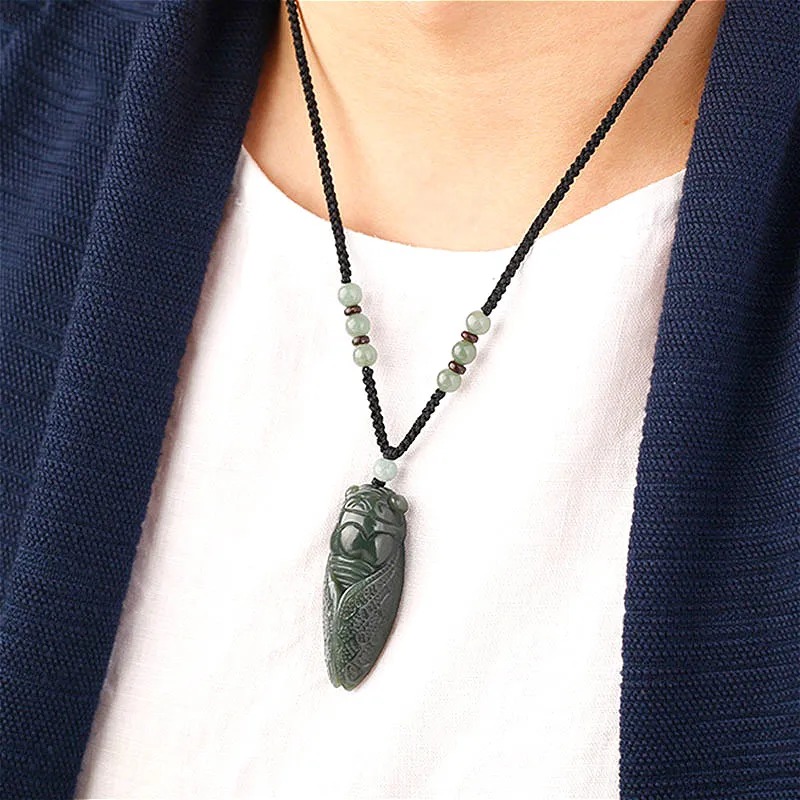 Natural Hetian Jade Cicada Pen - Men Accessories To Gift recension och pris