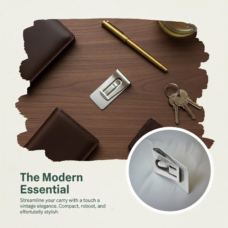 Slim Stainless Steel Men's Mon - Money Clip Slim recension och pris