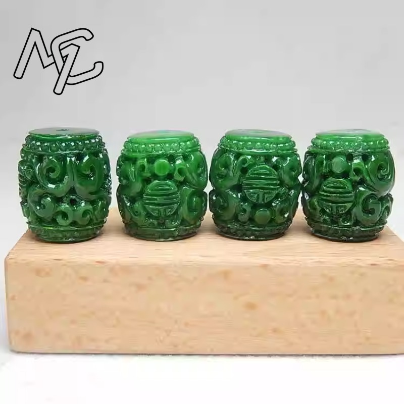 5pc Natural Green Jade Carving - Men Accessories To Gift recension och pris