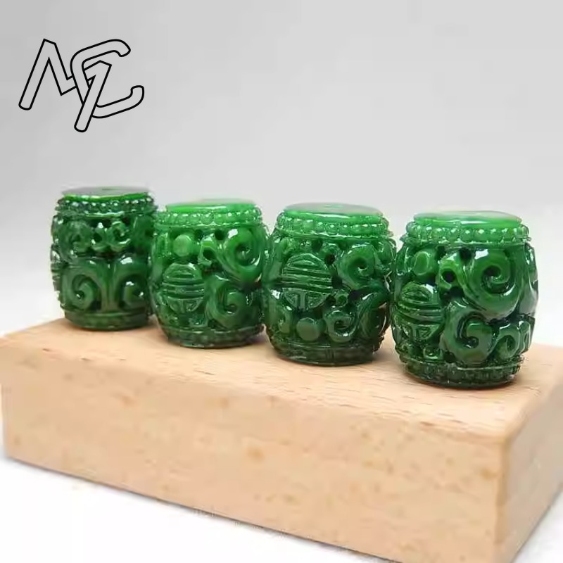 5pc Natural Green Jade Carving - Men Accessories To Gift recension och pris