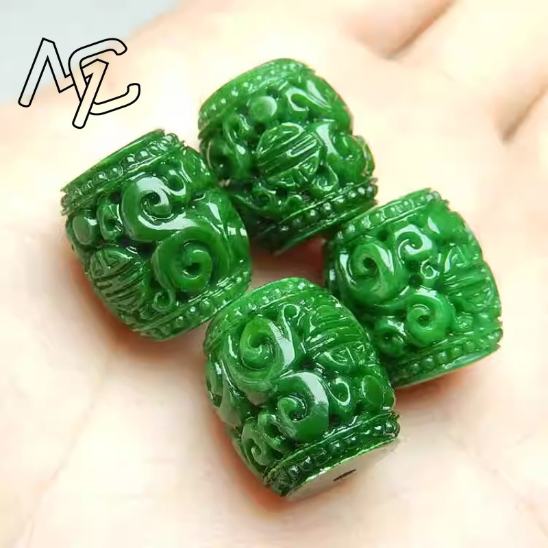 5pc Natural Green Jade Carving - Men Accessories To Gift recension och pris