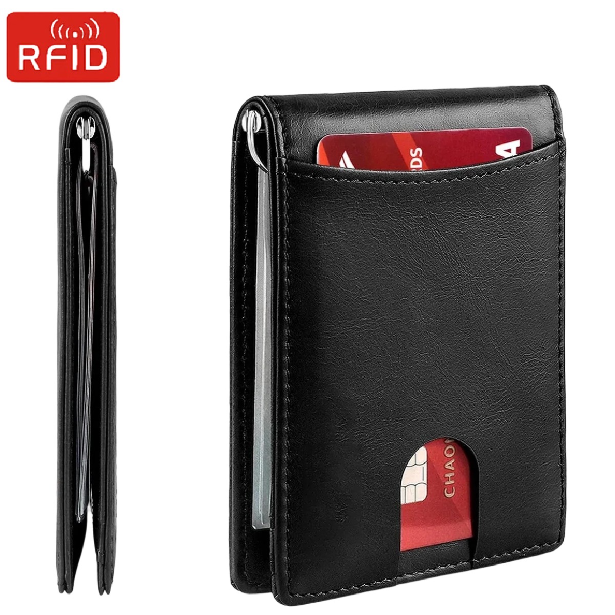 RFID Business Card Holder Men  - Money Clip Slim recension och pris