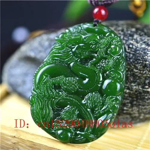 Natural Green Chinese Jade Dra - Men Accessories To Gift recension och pris
