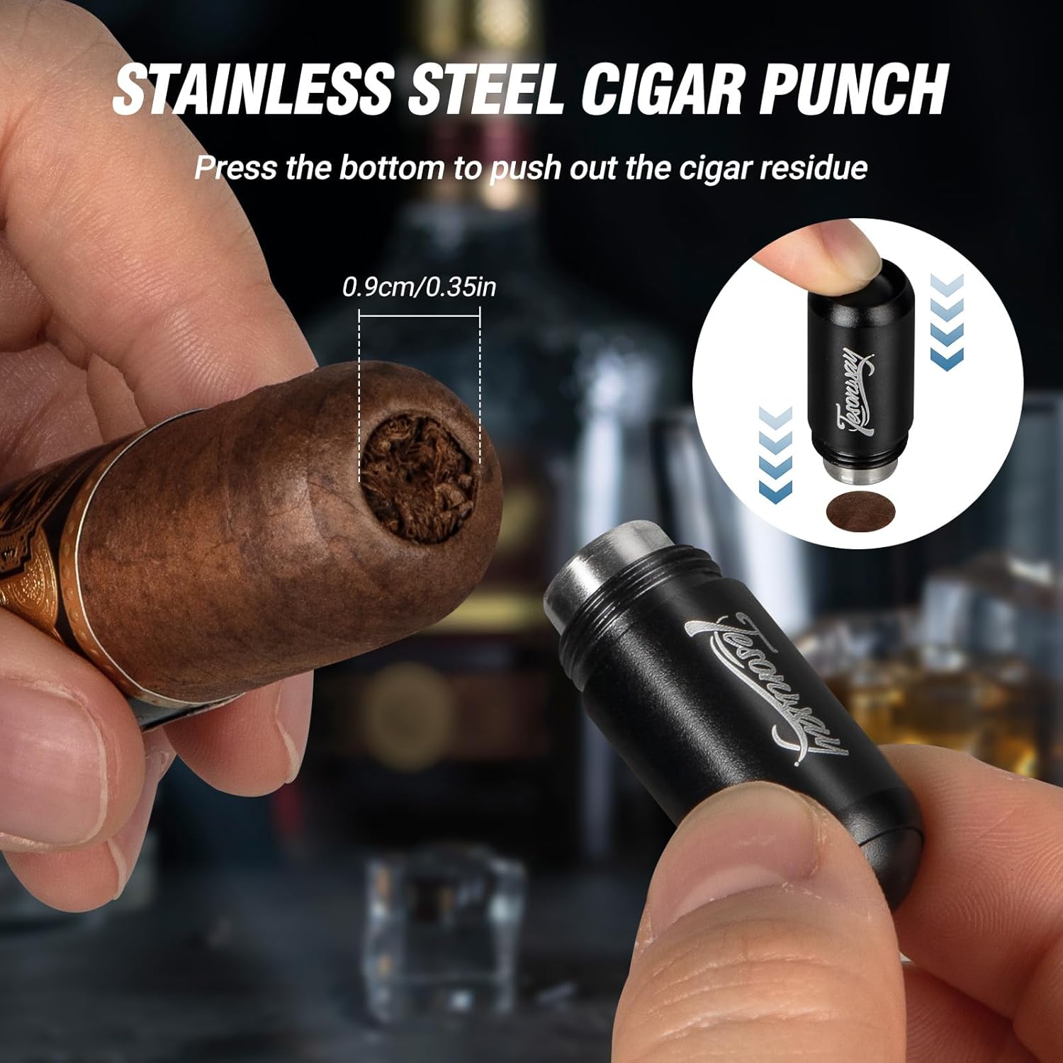 Cigar Punch Cutter, 2-in-1 Cig - Men Accessories Drawing recension och pris