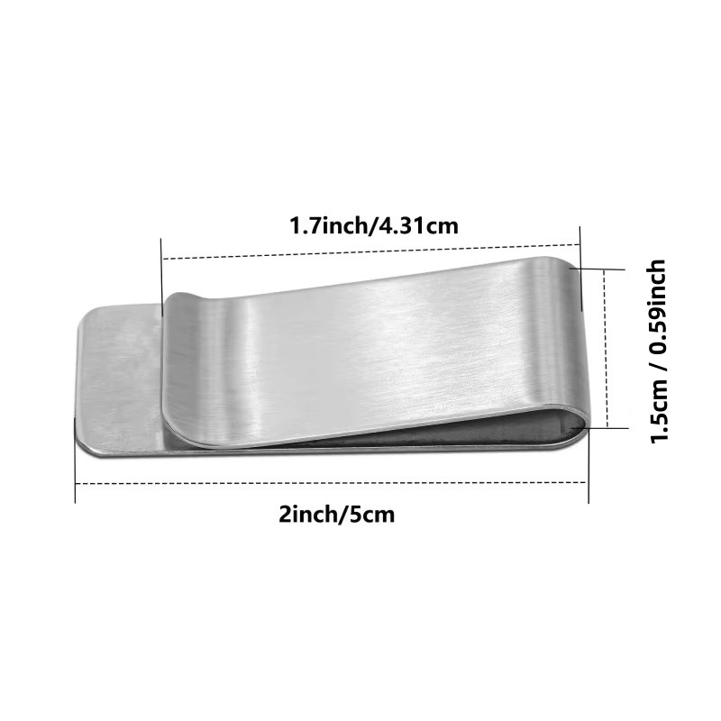 20PCS Stainless Steel Silver S - Money Clip Slim recension och pris