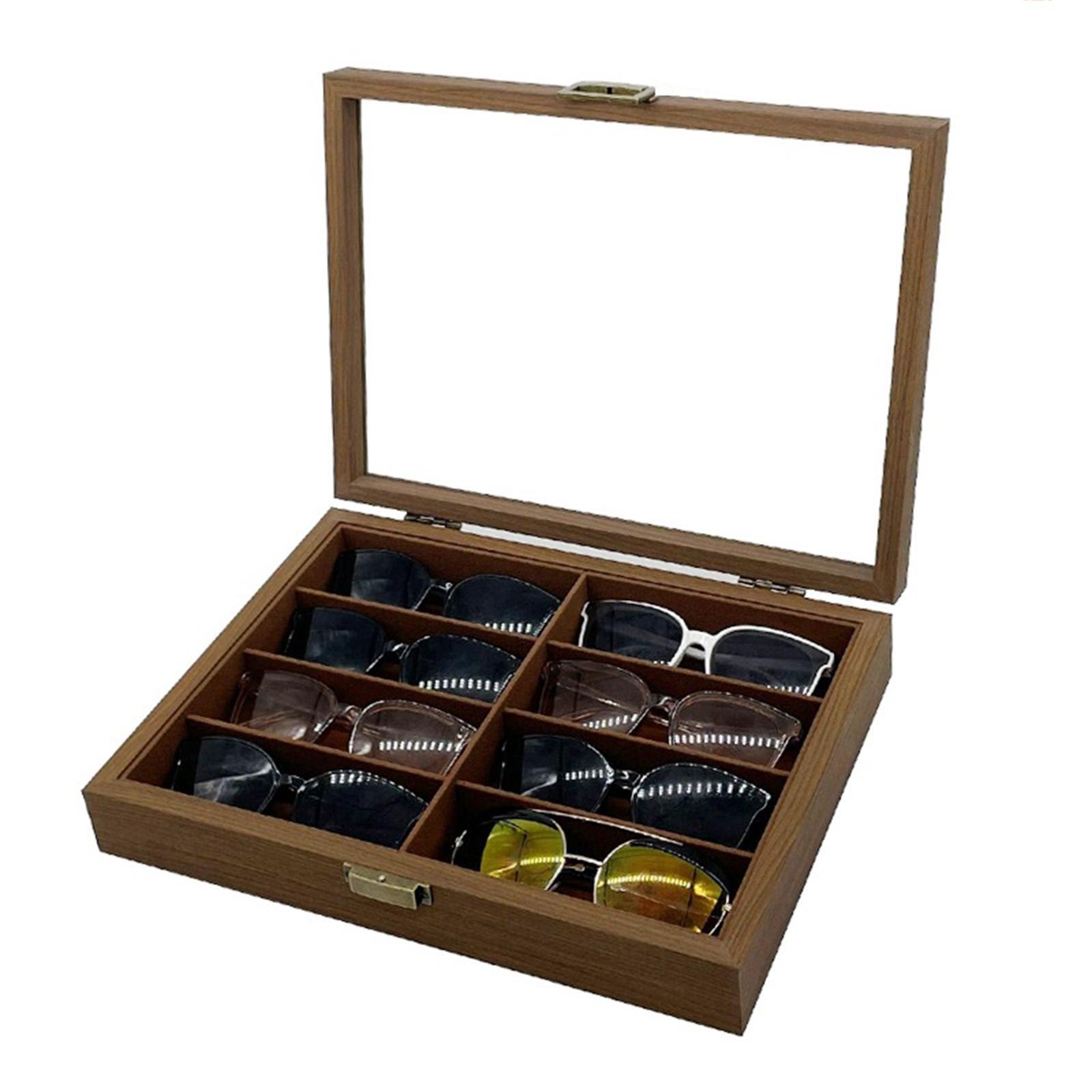 Wooden Sunglasses Organizer Bo - Men Accessories Drawing recension och pris