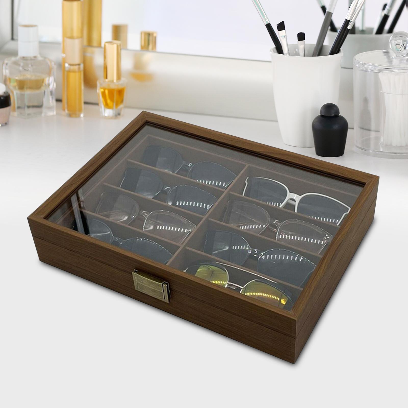 Wooden Sunglasses Organizer Bo - Men Accessories Drawing recension och pris