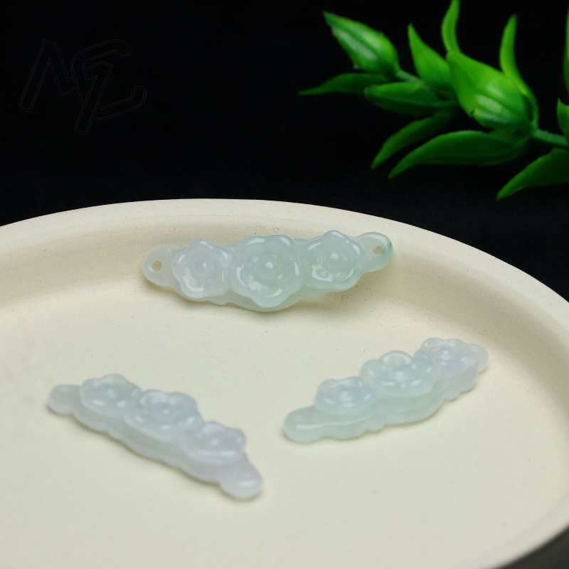 1pc Natural Jadeite Emerald Fl - Men Accessories To Gift recension och pris