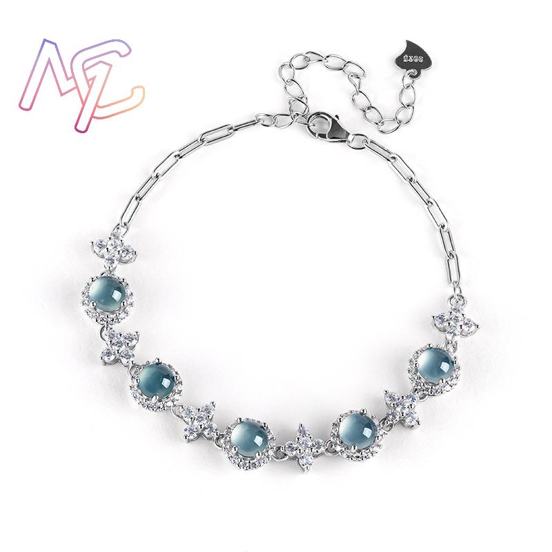 Blue Myanmar Jadeite Bracelet  - Men Accessories To Gift recension och pris