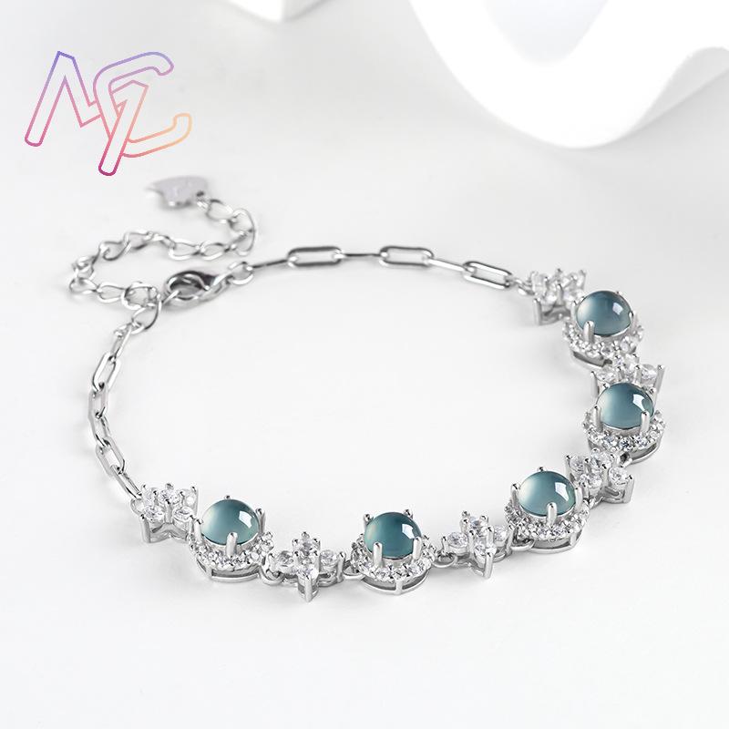 Blue Myanmar Jadeite Bracelet  - Men Accessories To Gift recension och pris