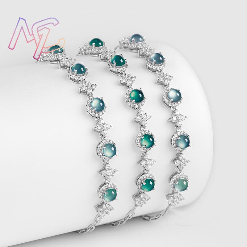 Blue Myanmar Jadeite Bracelet  - Men Accessories To Gift recension och pris
