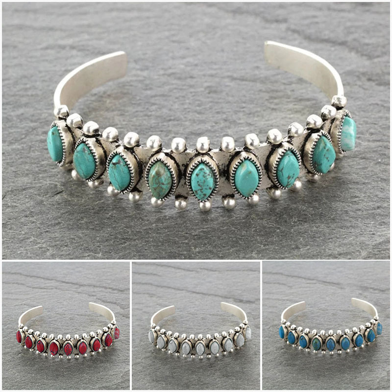 Vintage Tibet Turquoise Bracel - Men Accessories India recension och pris