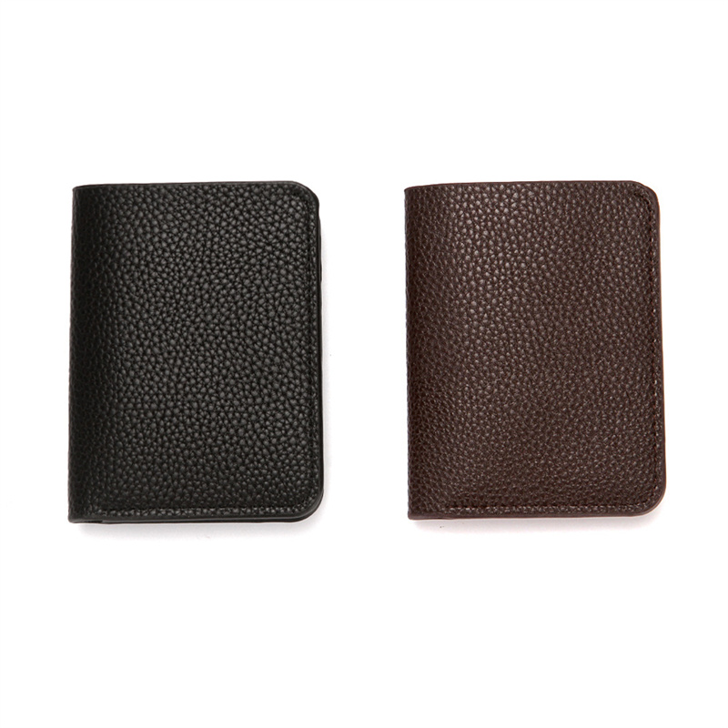 PU Leather Men's Short Wallet  - Money Clip Slim recension och pris