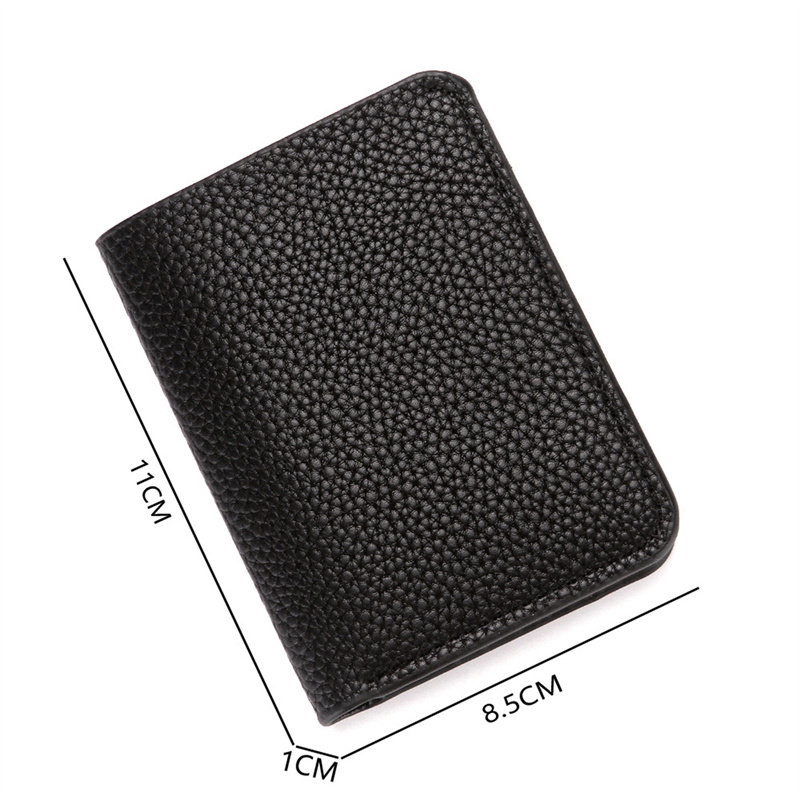 PU Leather Men's Short Wallet  - Money Clip Slim recension och pris