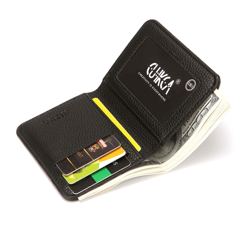 PU Leather Men's Short Wallet  - Money Clip Slim recension och pris
