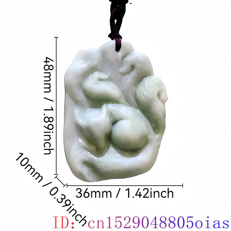 Natural Real Jade Fox Pendant  - Men Accessories To Gift recension och pris